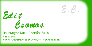 edit csomos business card